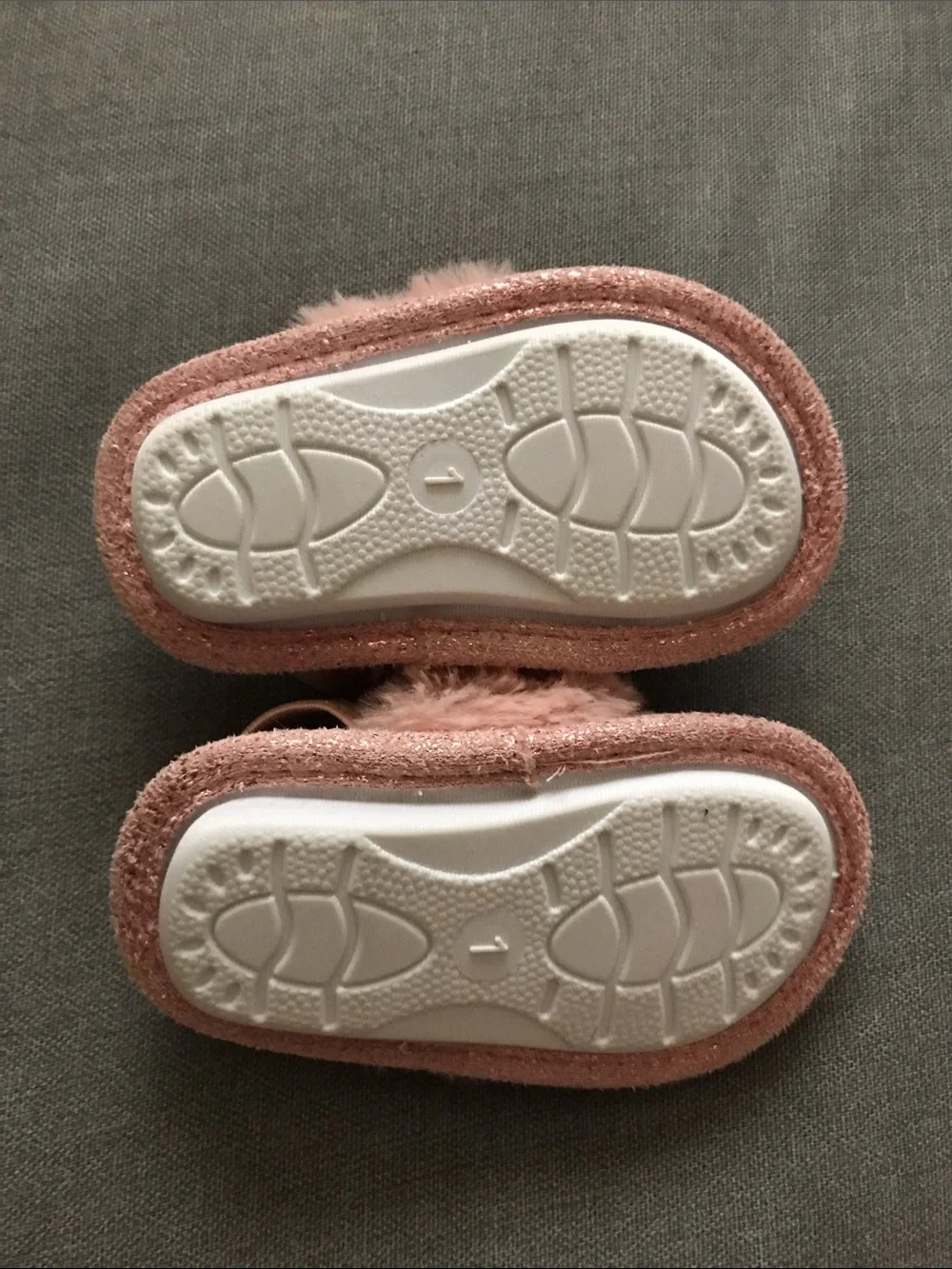 BEBE Blush Pink Fuzzy Logo Toddler Slip-Ons